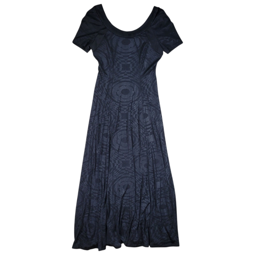 Joseph Ribkoff Maxi‎ Dress Womens 6 Black Slinky Stretchy A-Line 70s 80s Witchy